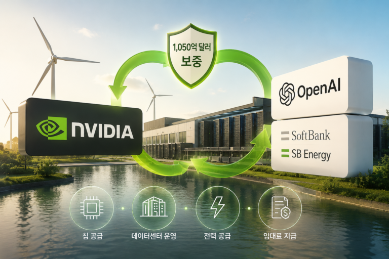 엔비디아 오하이오 AI 데이터센터 1050억 달러 보증 구조