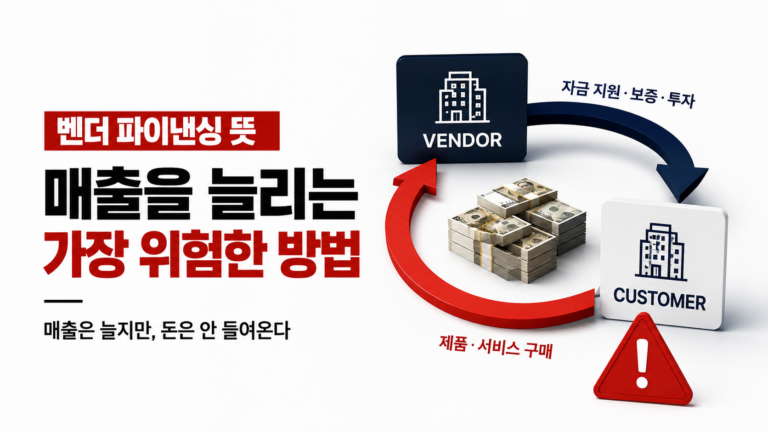 벤더 파이낸싱 뜻과 매출 증가 위험