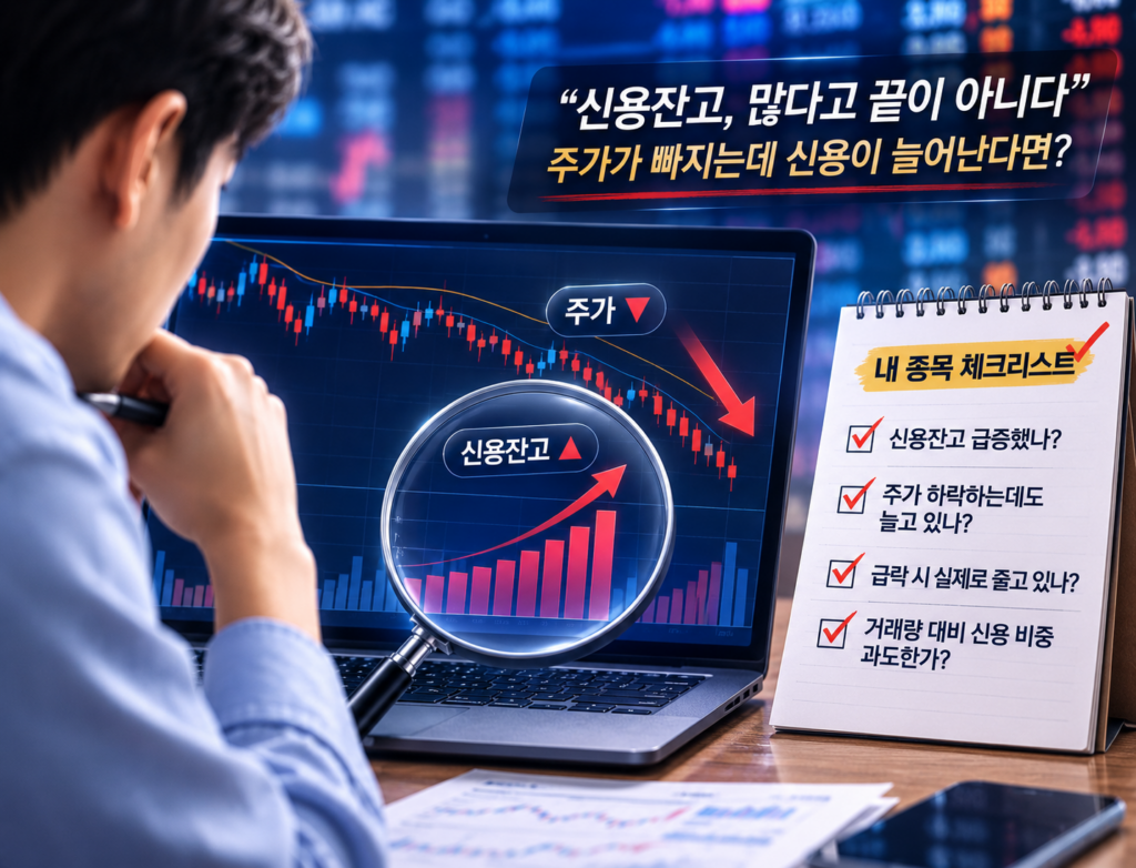주가 하락 시 신용잔고를 확인하는 투자자 체크리스트
